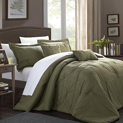 Chic Home Arabella Floral Quilted Applique Comforter Set, Queen, Coffee